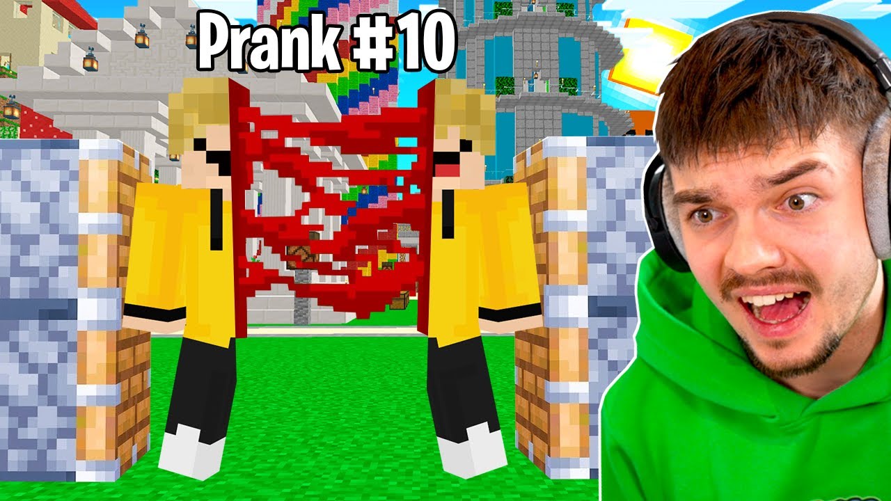 17 NIELEGALNYCH PRANKÓW na PTYSIU w Minecraft!