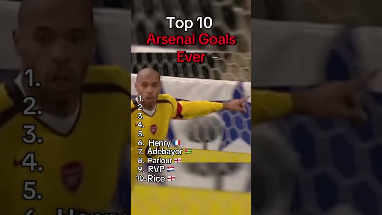 Top 10 Arsenal Goals ever🔥 #football #cristianoronaldo #arsenal #football #ucl #arsenal #messi #epl