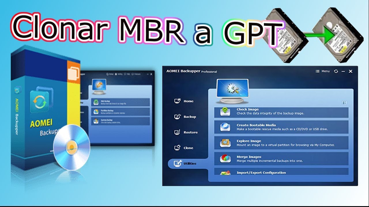 Clonar disco duro  MBR a GPT