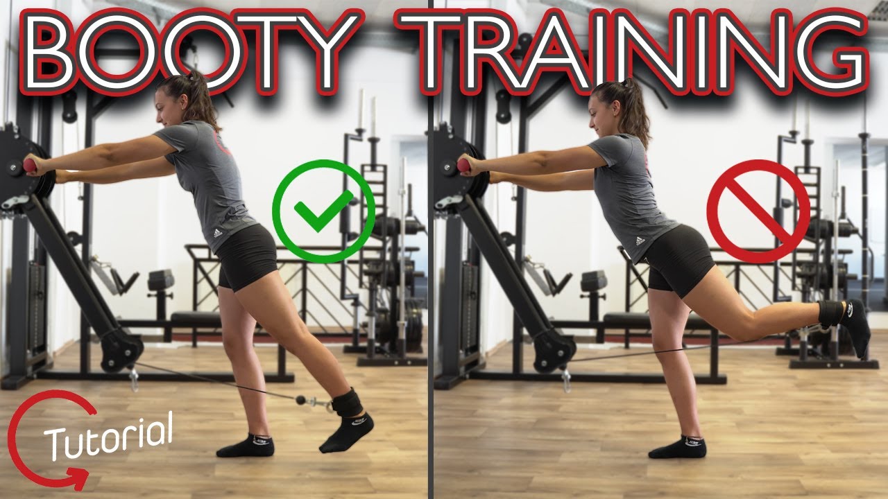 Booty Übungen - Po trainieren am Kabelzug | Tutorial | Kernfit