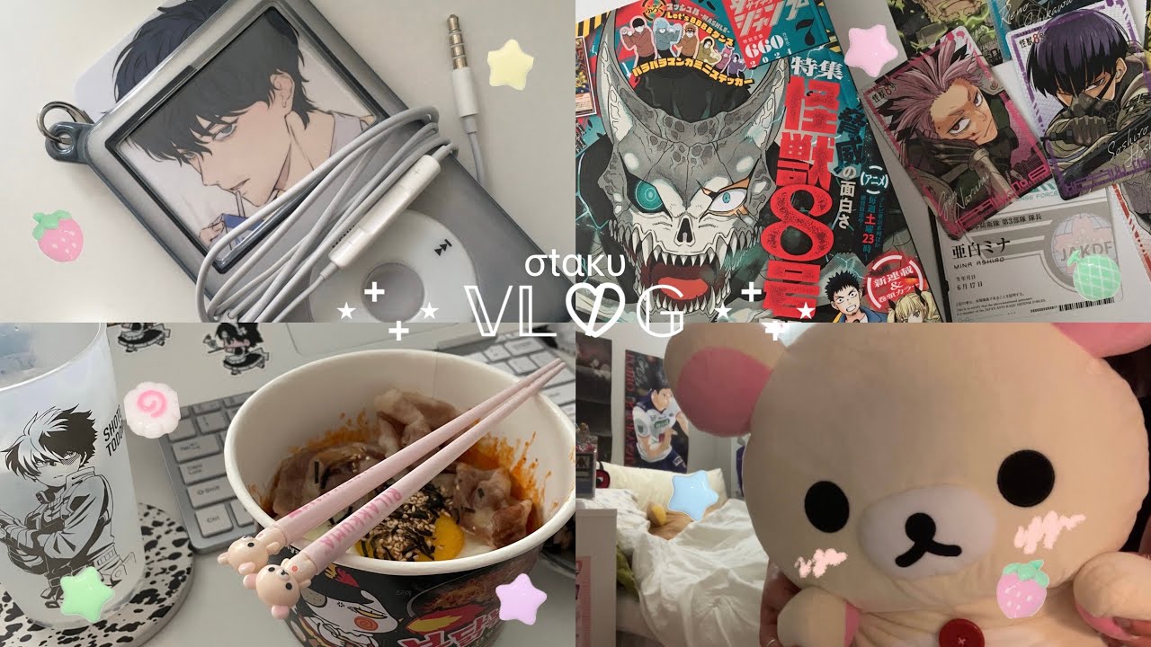 🍓𝕍𝕃𝕆𝔾 | 내가 H면 넌 나의 O.S.H.I.N.A가 되어줘 • 괴수8호 특장판 나루미 아크릴 블록 개봉 • 함박 스테이크 만들기 • 최강점프 괴수8호 방위대원증 •귀멸의 칼날