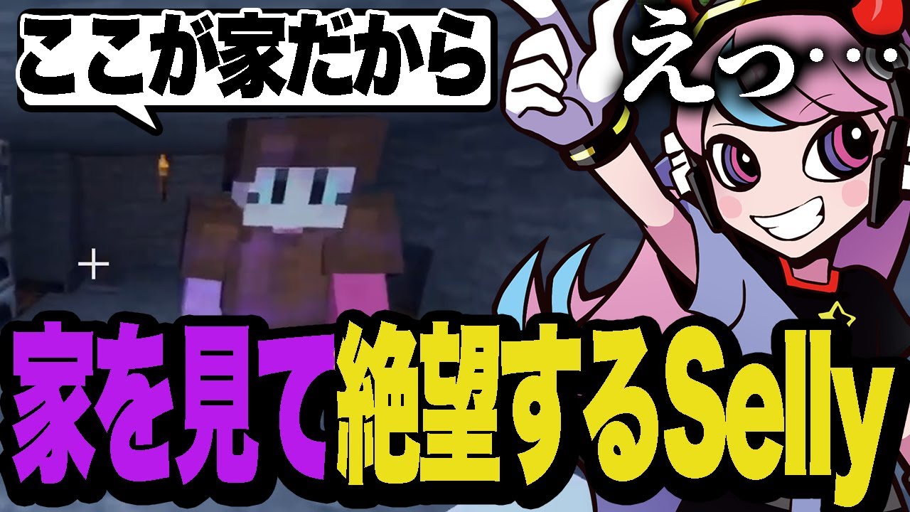 入れてもらったパーティーの家を見て絶望するSelly【VCR/マイクラ】