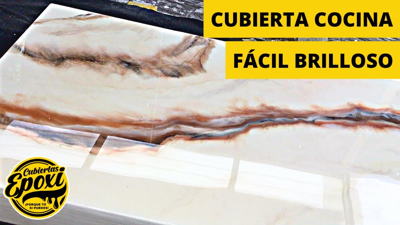 Cubierta Acabado Brilloso Para Su Cocina FÁCIL!! | Cubiertas Epoxi