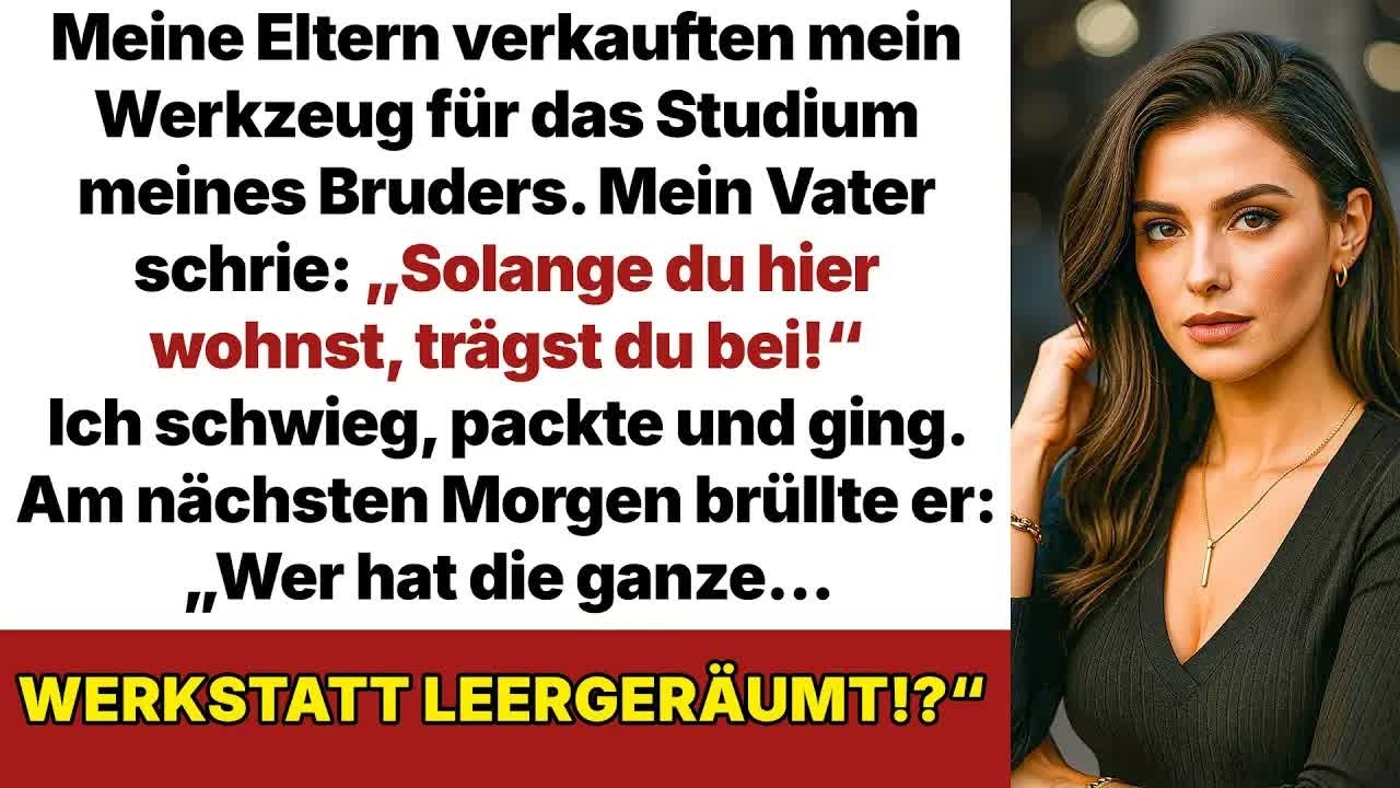 Meine Eltern verkauften mein Werkzeug fürs Studium meines Bruders – also nahm ich die Werkstat