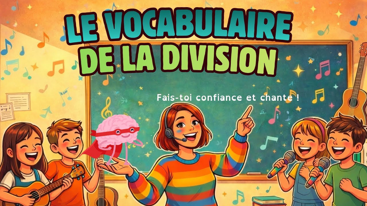 Retenir le vocabulaire de la division en 2 minutes 🎶 (dividende, diviseur, quotient, reste)
