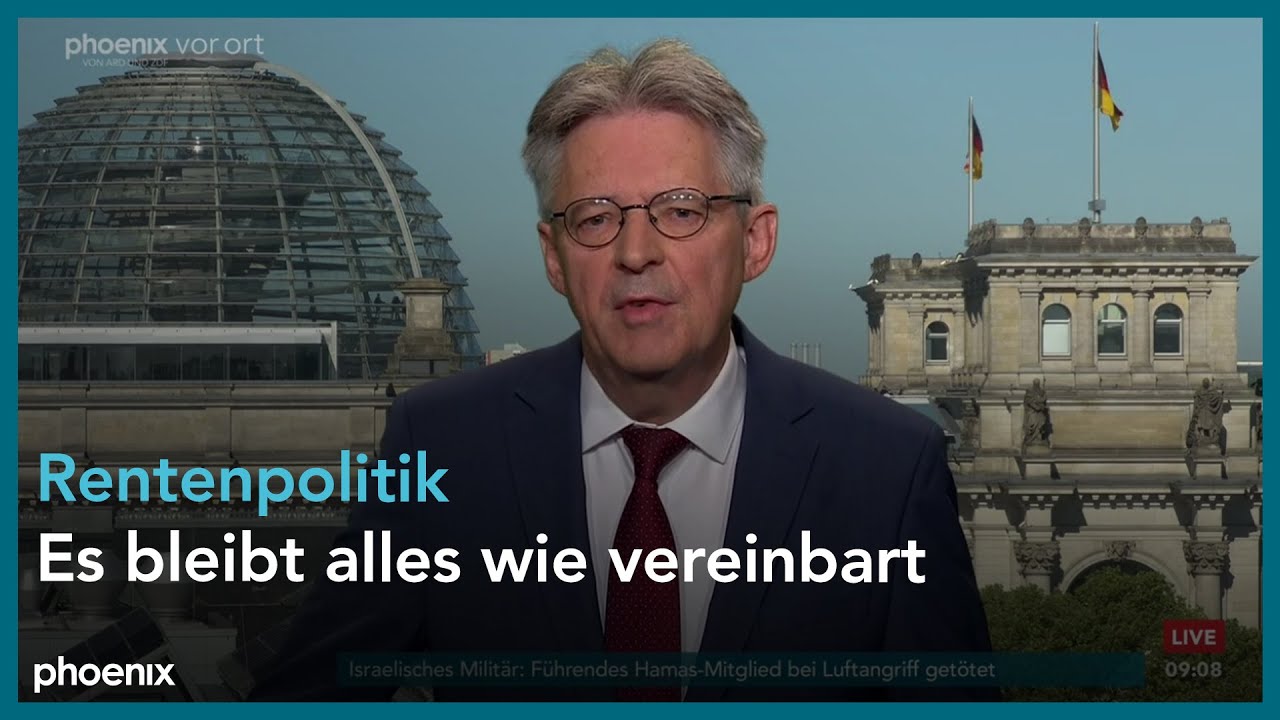 phoenix tagesgespr&auml;ch mit Achim Post zur Haushalts- und Rentenpolitik am 13.05.24