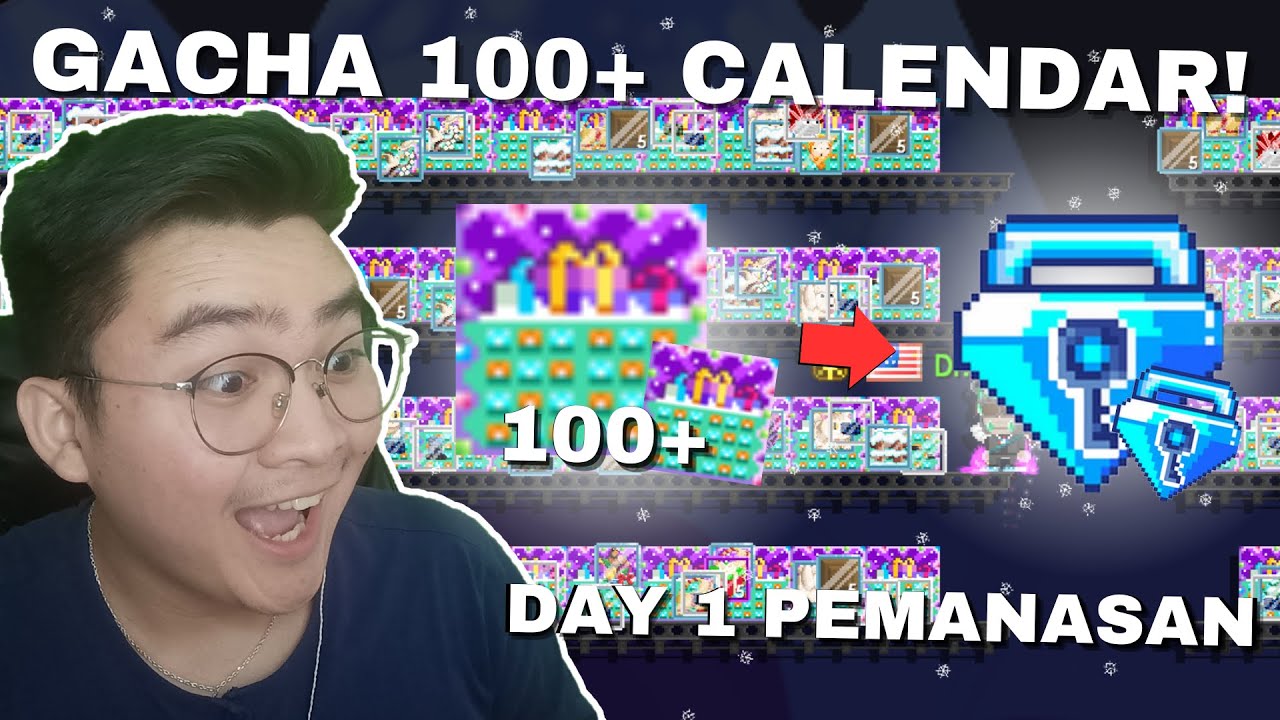 BORONG CALENDAR DULU!! GACHA 100++ CALENDAR 2024 | Growtopia Gacha Profit