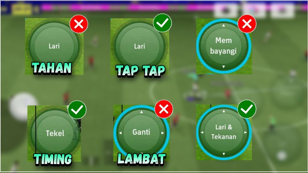 TIPS MENGGUNAKAN TOMBOL KONTROL SEPERTI PRO PLAYER!! - EFOOTBALL MOBILE
