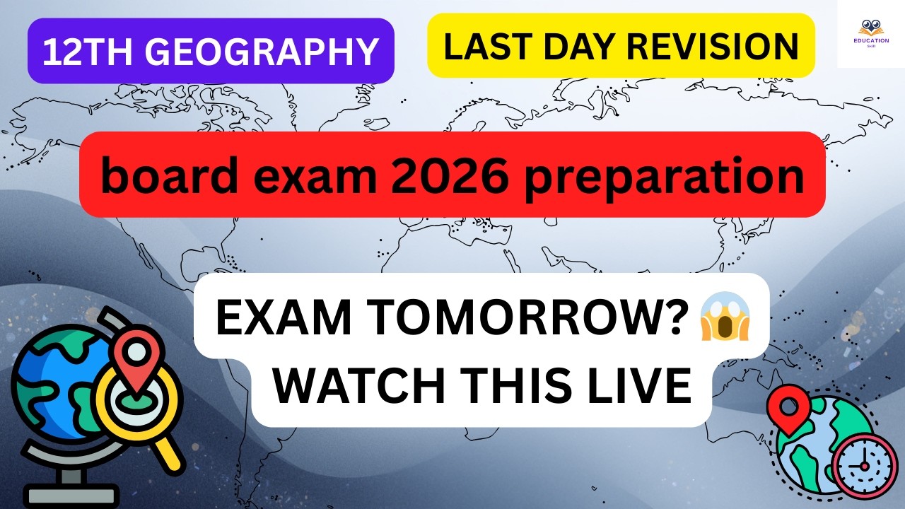 Geography Final Revision 2026 🚨 | Most Expected Questions #12thboard #12thgeography #live #geography