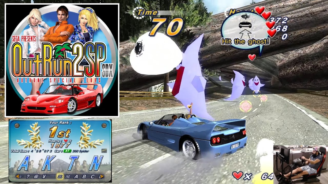 [4K] Outrun 2 SP SDX - HEART ATTACK - Goal A & B cleared with Wheel + FFBPlugin
