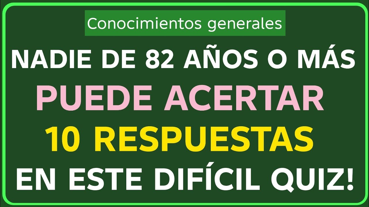 El 99% Fallará Este Quiz de Cultura General 😳 ¿Puedes Acertar las 10? | Knowledge Pro 