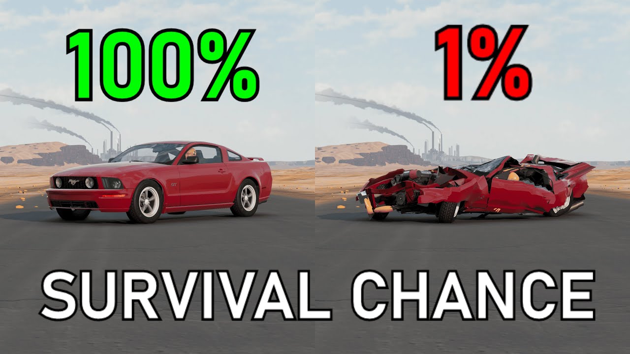Realistic Survival Chance Crashes #54 (With Dummies) | BeamNG.drive