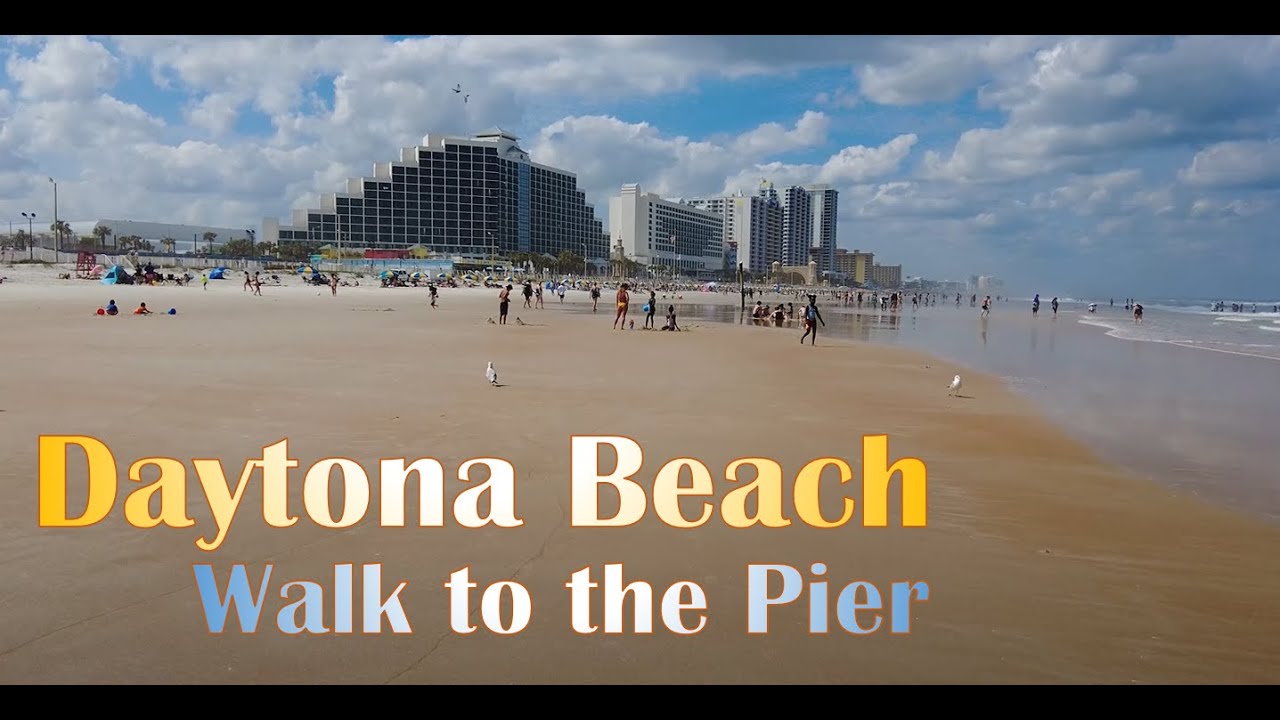 Beach walk to the famous Daytona Beach Pier - Spring Break 2021