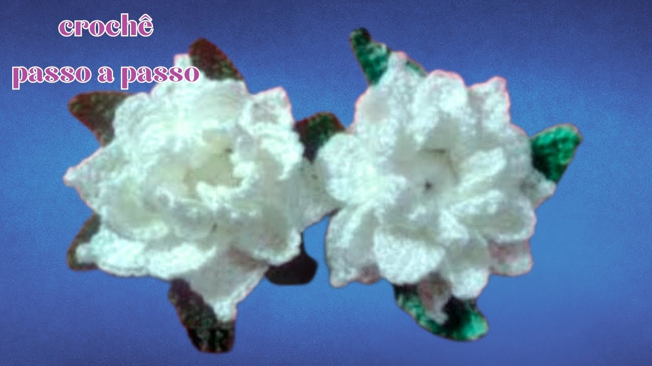 Como fazer a maxi flor em crochê, Flor gardênia  crochê ponto tunisiano passo a passo @marlythibes​