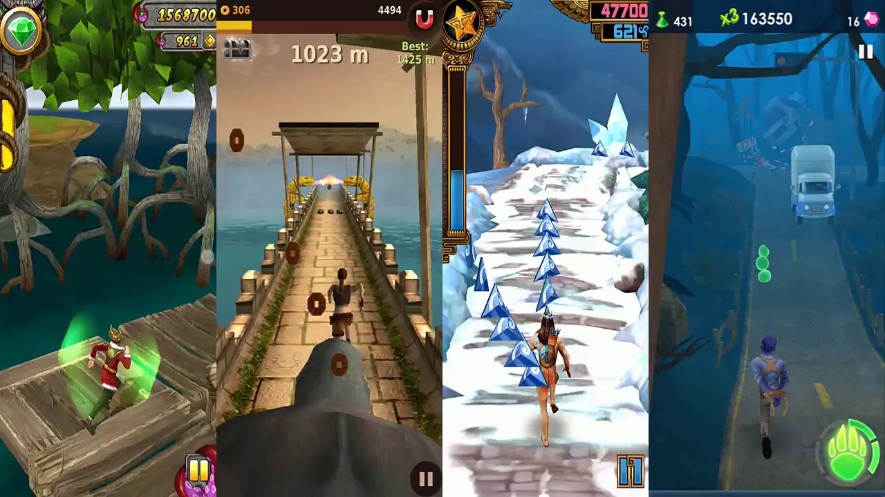 Temple Run 2 Pirate Cove VS Spirits Run VS Tomb Runner VS Spirits Run 2