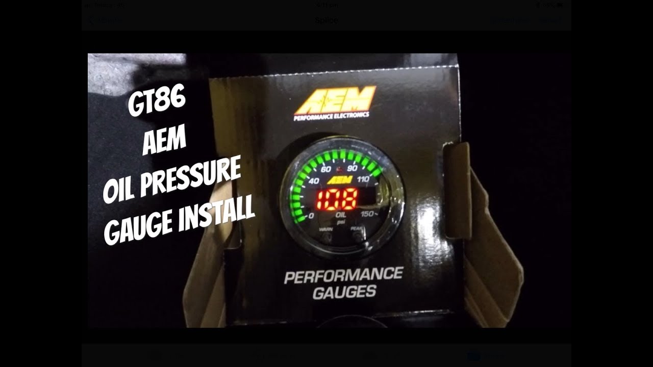 AEM Oil Pressure Gauge Install - GT86 / BRZ / FRS