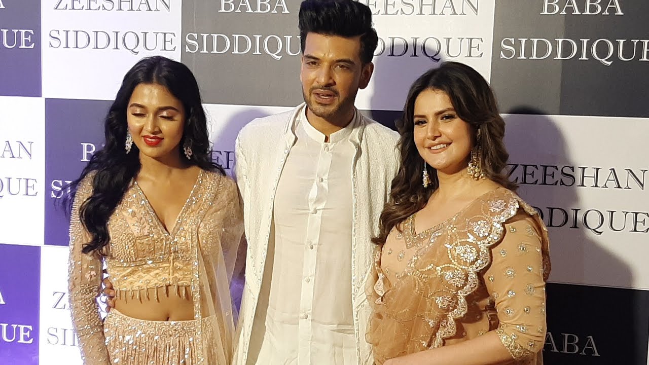 Karan Kundra Tejasswi Prakash and Zareen Khan at Baba Siddique 's Iftaar Party tonite | #tejran
