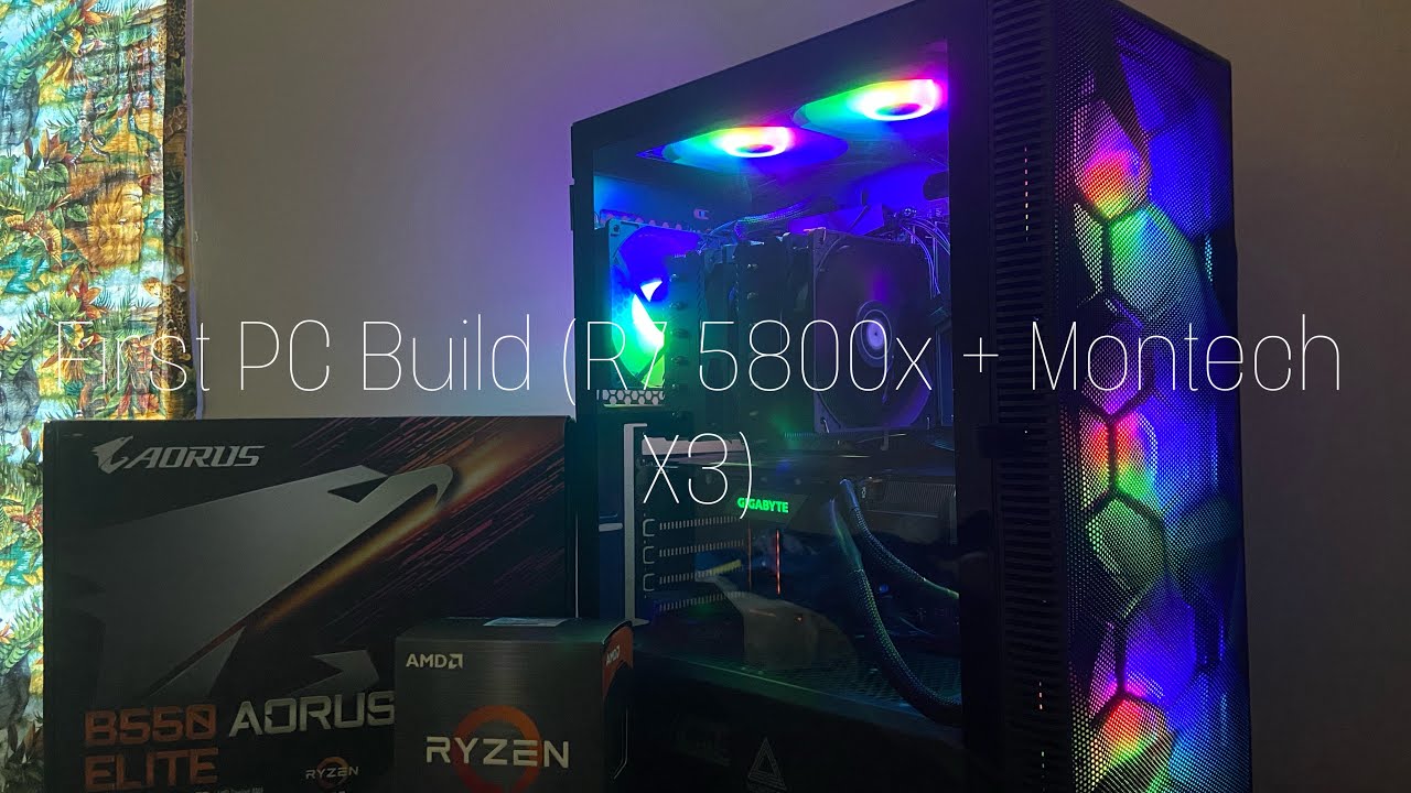 Building My First PC With No Experience! (Montech X3 + R7 5800x) (Timelapse)