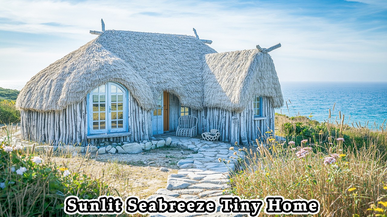 Sunlit Seabreeze Tiny Home | Coastal Stone Cottage House Tour