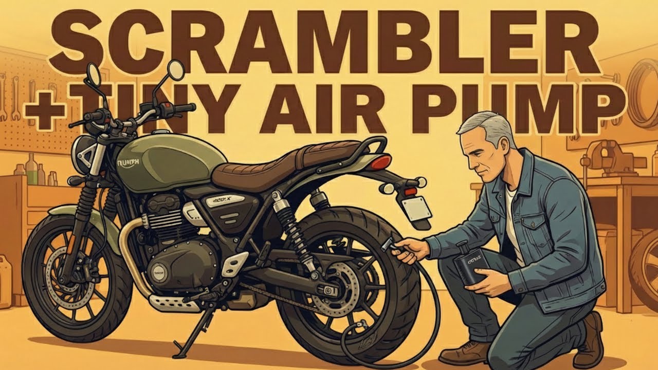 2025 Triumph Scrambler 400 X Tire Inflation with CYCPLUS AS2 Pro Max