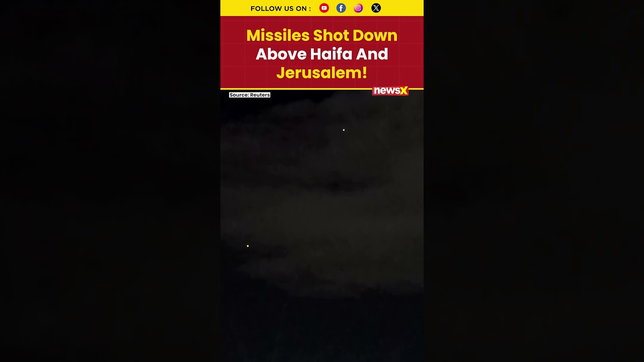 Israel Intercepts Iranian Missiles Over Haifa And Jerusalem Amid Escalation #israel #iran #shorts