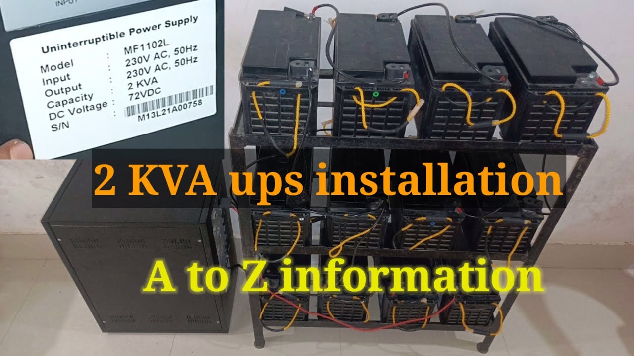 2 KVA UPS installation || ups connection || Uninterruptible power supply || ups install || ups