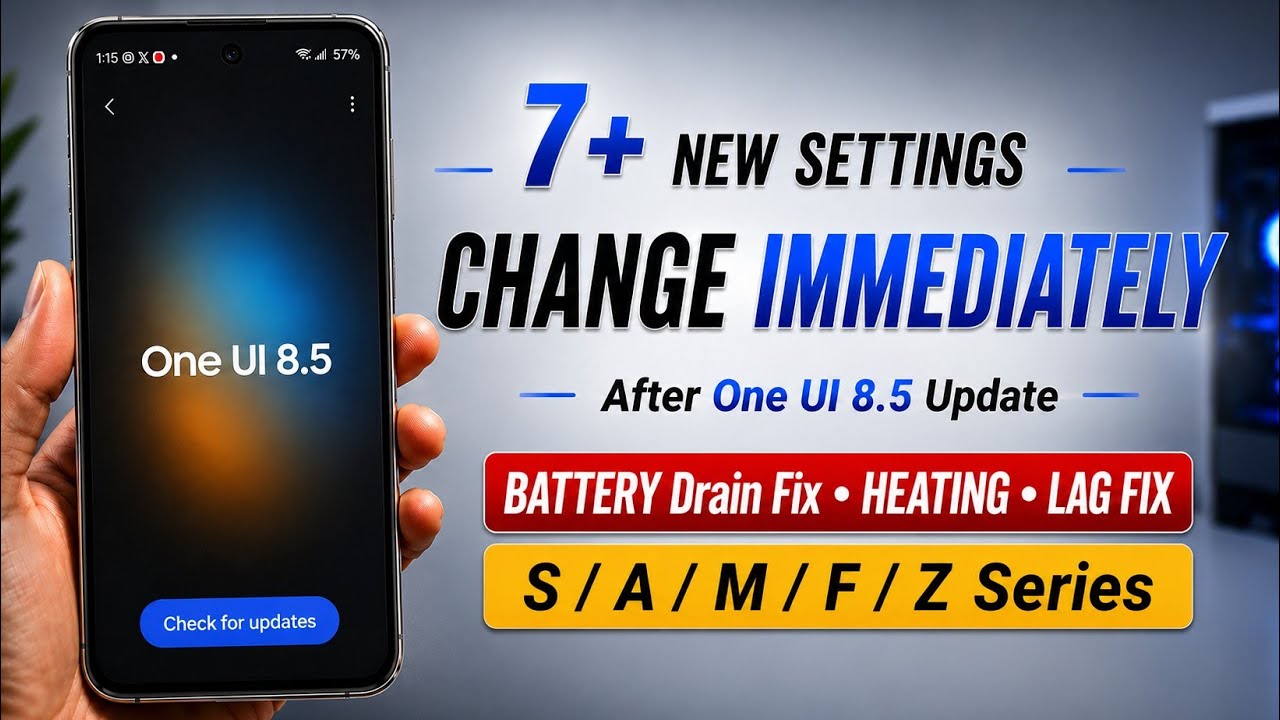 One UI 8.5: измените эти 7 настроек ПРЯМО СЕЙЧАС! 🔥 Исправьте разряд батареи и перегрев