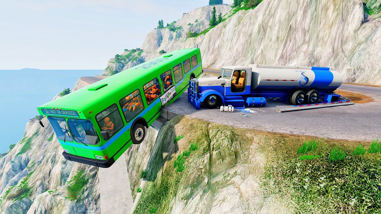 Cars vs Cliff Roads #29 - BeamNG.Drive