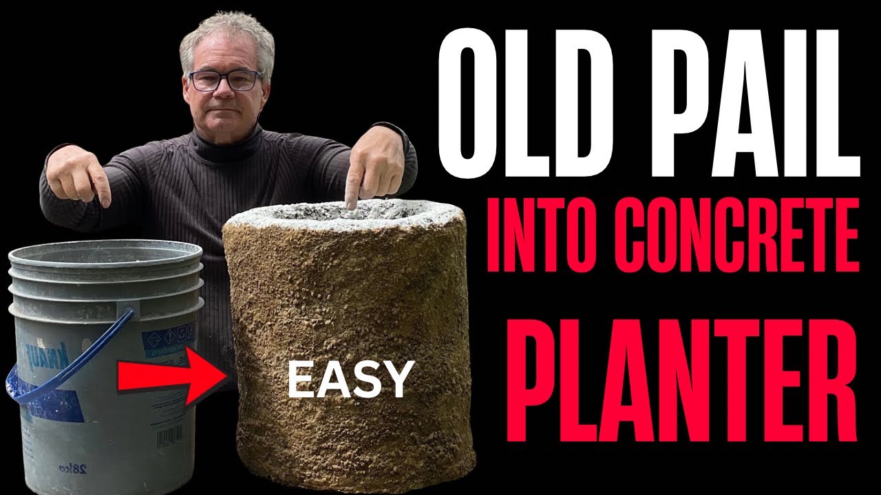 How I up cycle(recycle) a typical beaten up 5 gallon pail into an aged limestone concrete planter! 