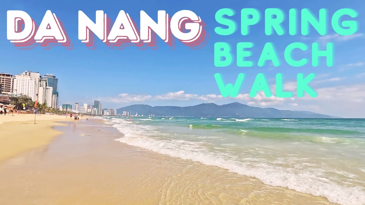 Beautiful Beach Walk in Da Nang, Vietnam | First Warm Day After Winter