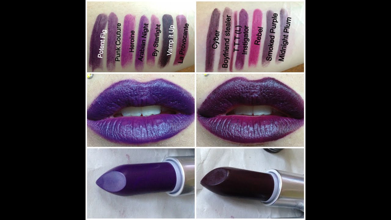 MAC Punk Couture Lipsticks Review lip swatches