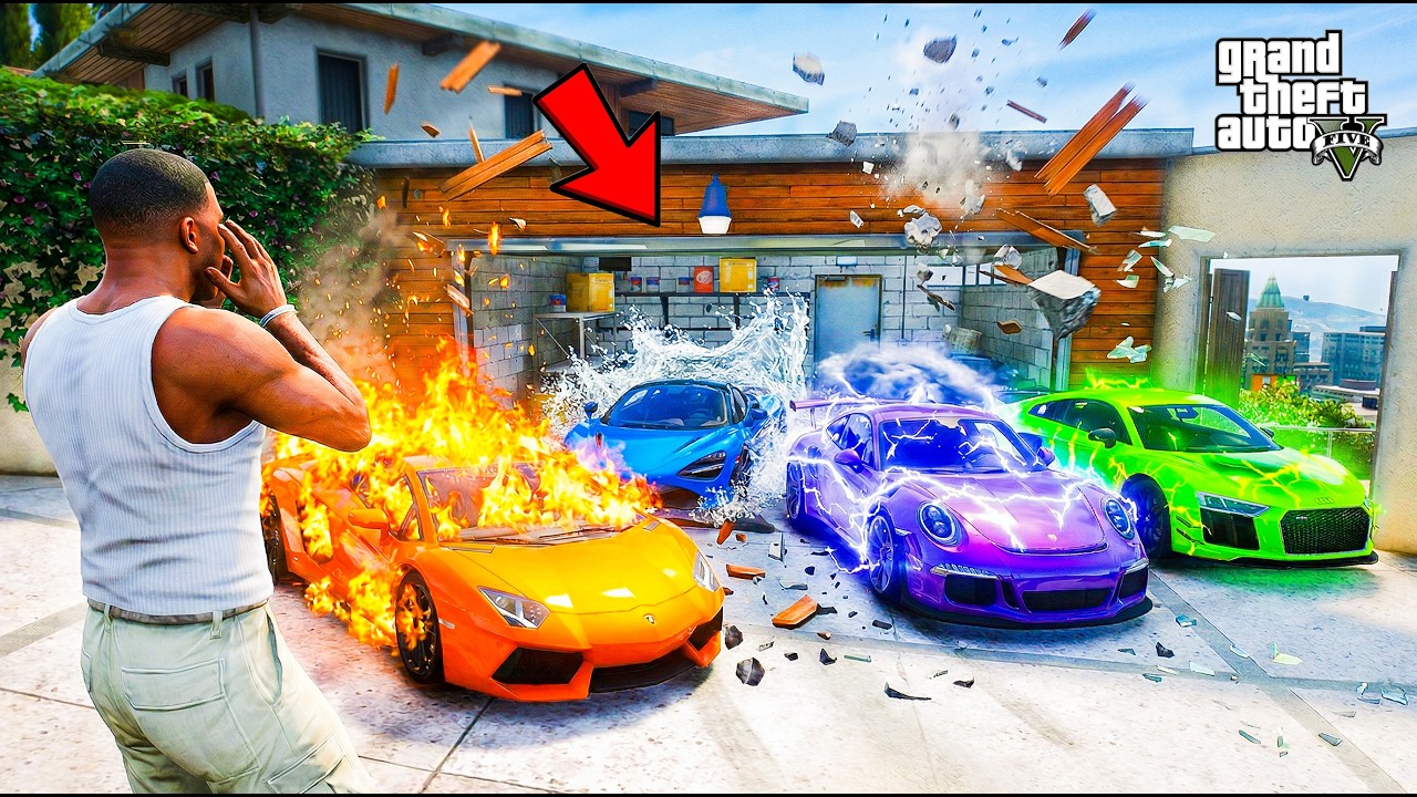 Franklin & Shinchan Found MOST SECRET ELEMENTAL CARS in Franklin Garage in GTA 5 || SHINCHAN GTA 5
