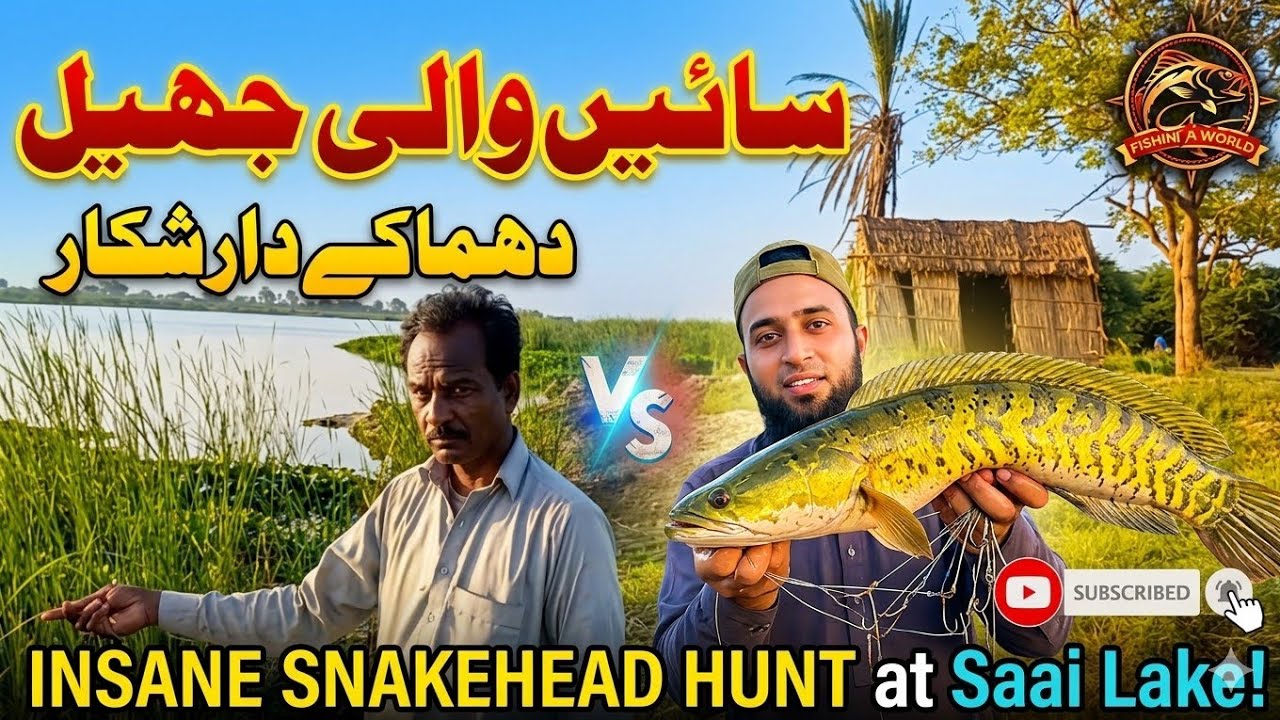 Fishing The Best Saai Lake in Pakistan Sindh | The Best Fishing Trip / Tour | Hunt 22 Snakehead 🐠🐟