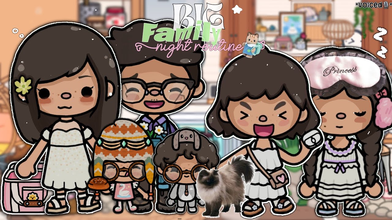 ꒰ྀི⸝⸝..🧺🪽　*Big* family night routine ! ⊹˚. ♡.𖥔 ݁ ˖ *VOICED 🎙️* ꩜ .ᐟ tblw roleplay ! 🦌💼