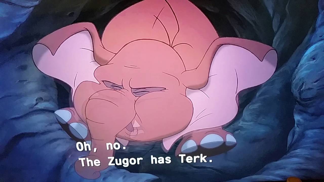 Tarzan 2 Terk and Tantor in dark mountain