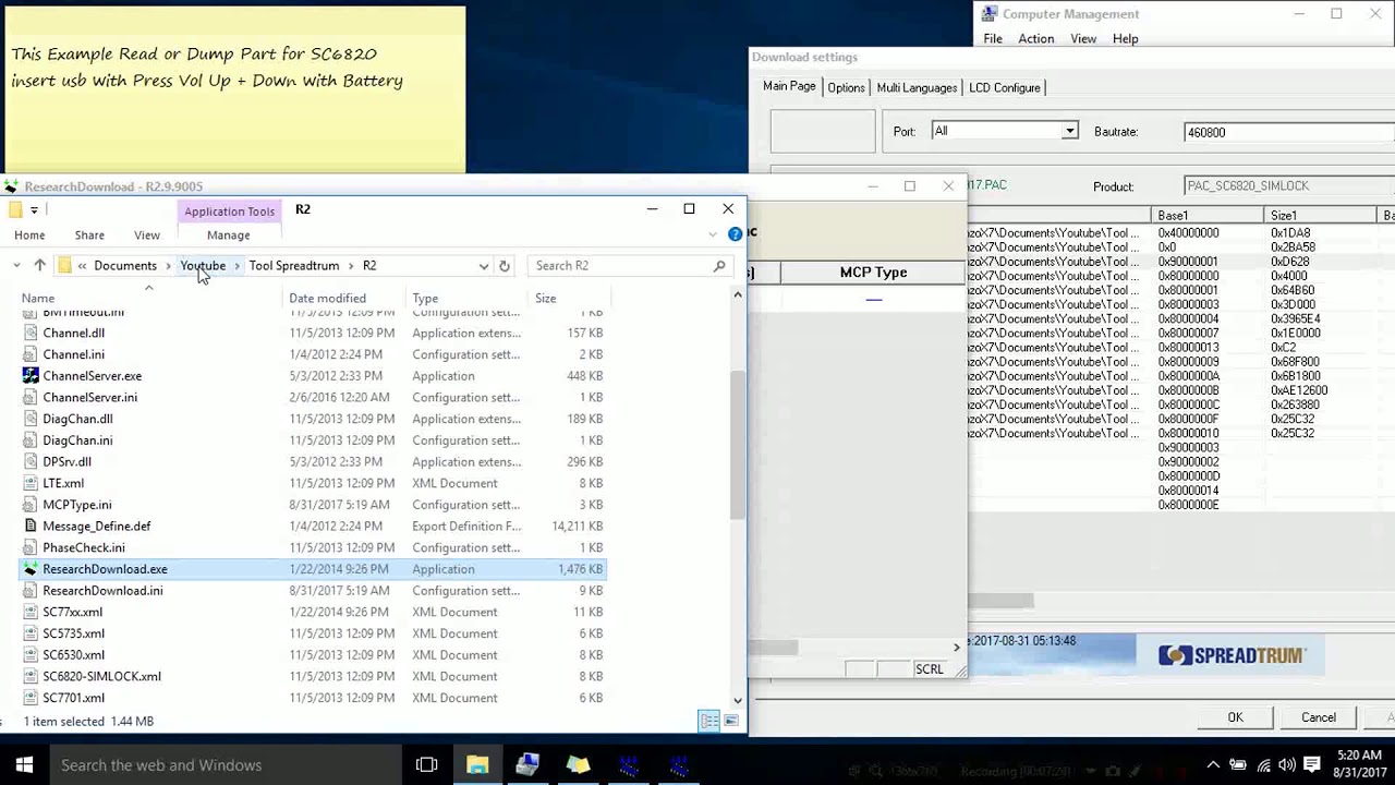 Spreadtrum Guide : How to Read/Flash/Extract/Packing Firmware Using ResearchDownload