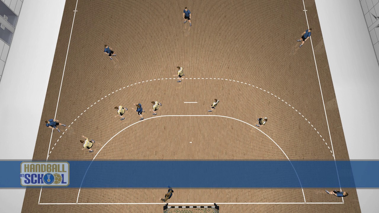 Defence tactic — 5-1 defence system | Handball at school | IHF Education Centre