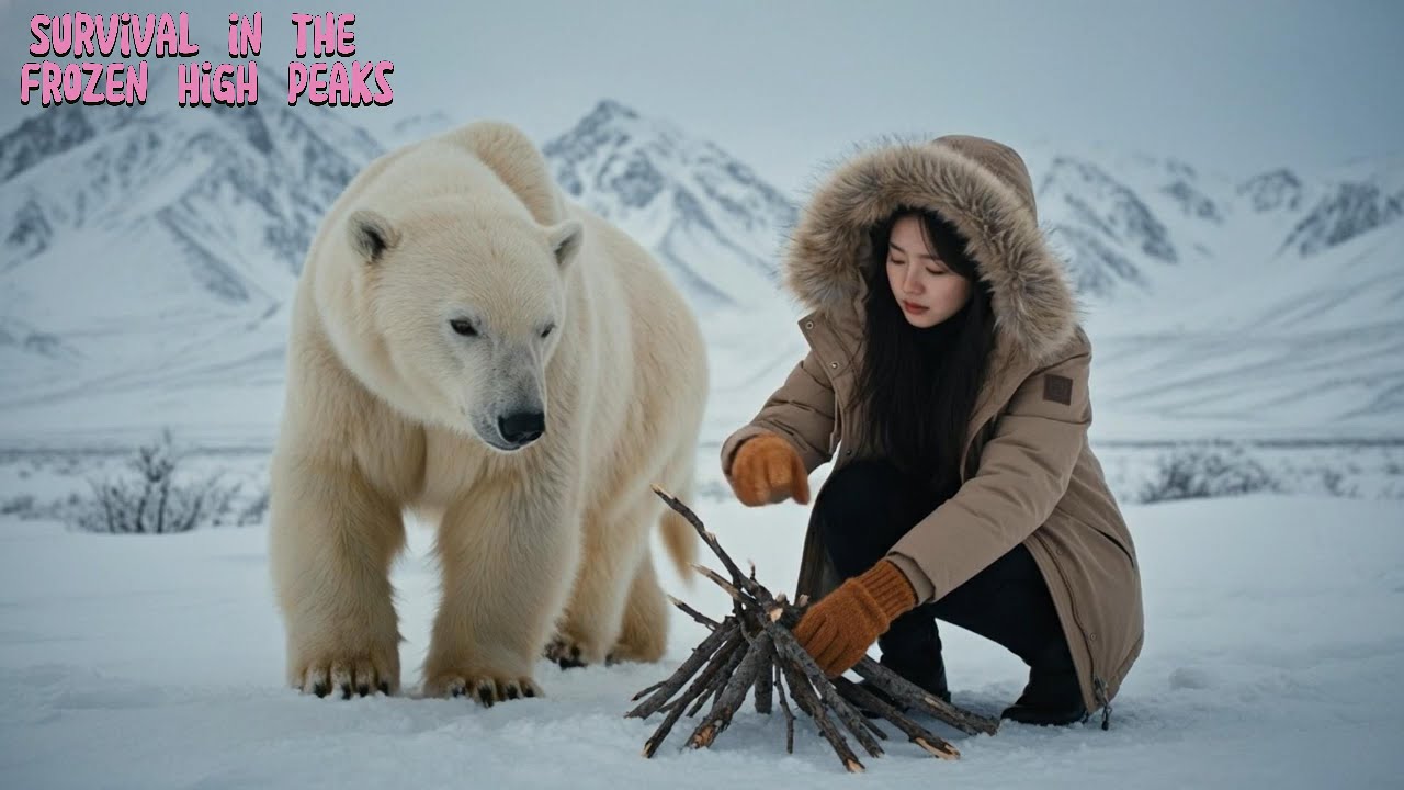 Survival in the Frozen High Peaks Korean Woman vs Polar Bear at  50°C! ❄️🐻‍❄️ | Kirin Frozen