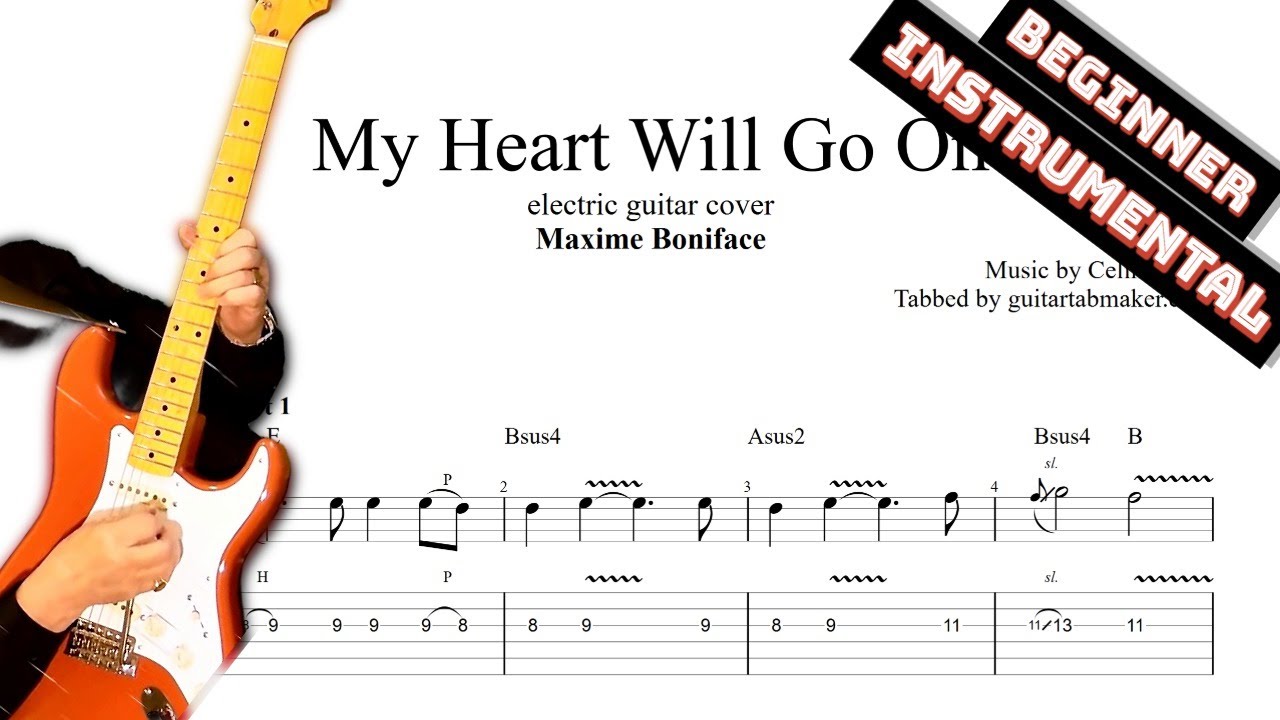 Titanic theme easy guitar tabs (My Heart Will Go On)
