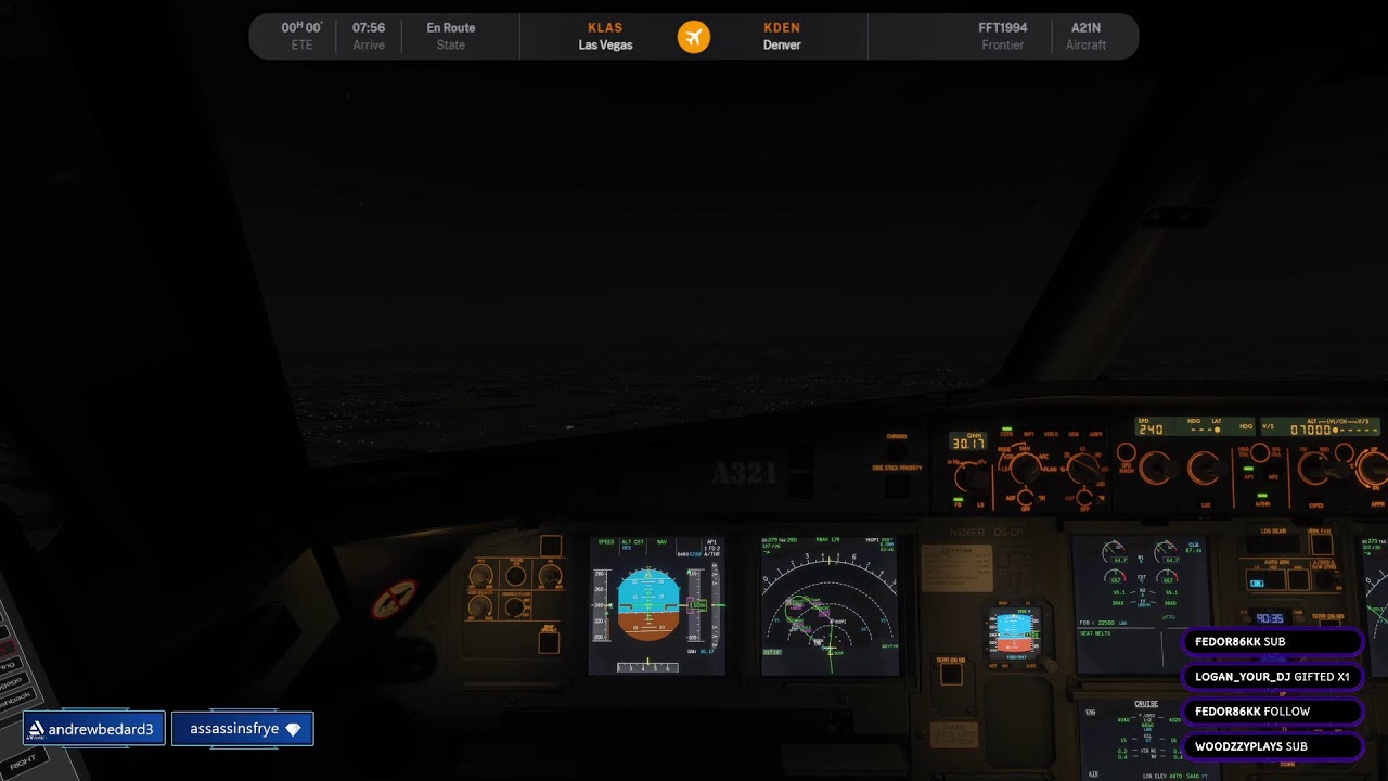 ✈️KLAS-KDEN✈️SI.AI | A321NEO | ChasePlane | !commands !info 🔵 Road to 300 Subscribers