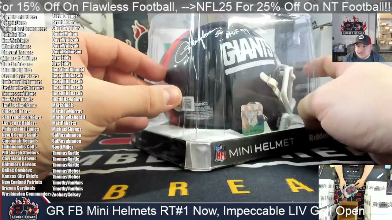 2026 Gold Rush Autographed Football Mini Helmets Series 2 Random Team #1 Case Break 3 4 26