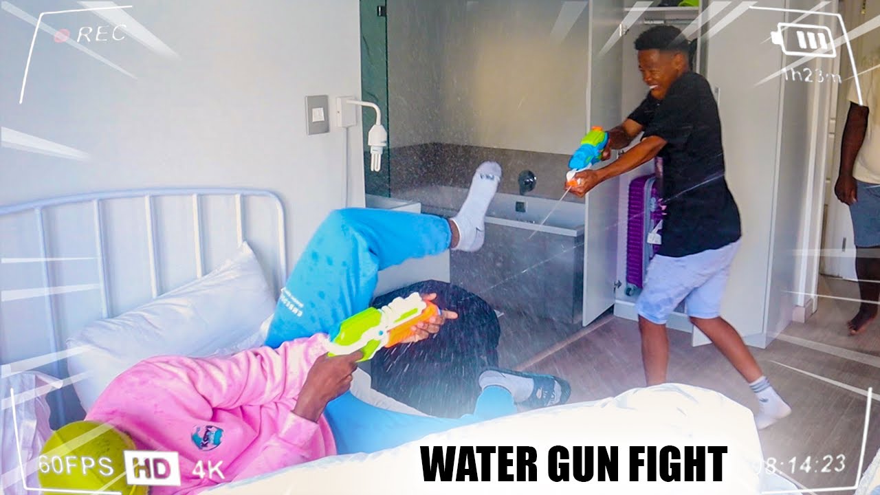WAKING UP YOUTUBER WITH WATER GUNS.. (CRAZY RAGE) l CPTTOUR