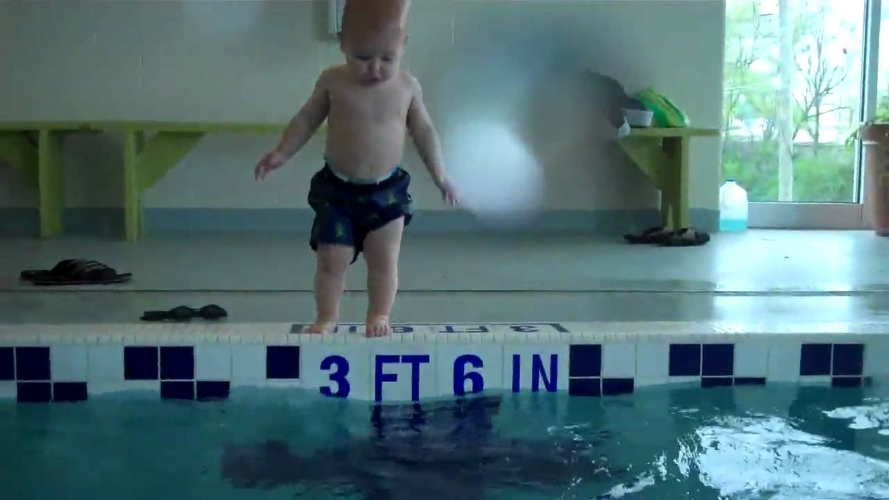 Swimming 17 month old baby