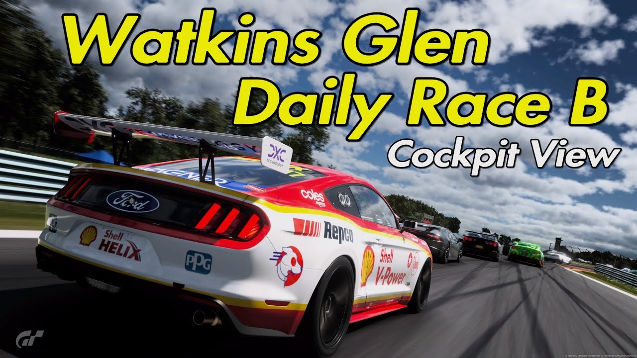 Gran Turismo 7 - Daily Race B - Watkins Glen - Cockpit view - Mustang Gr4 - Sport mode #GT7 #PS5