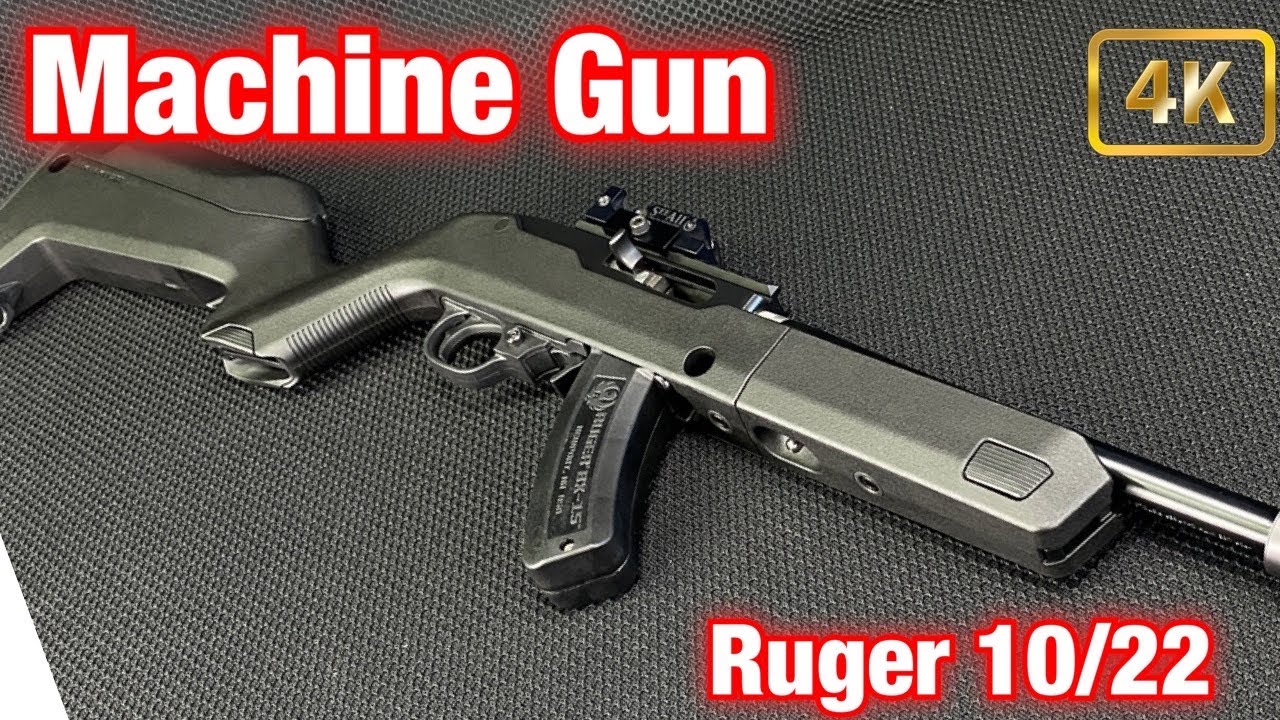 Ruger 10/22 Machine Gun Full Auto Magazine Testing