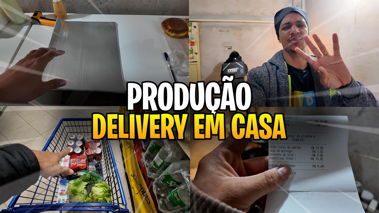 ABRI UM DELIVERY EM CASA DO ZERO | NOITE DE PRODU&Ccedil;&Atilde;O DA MINHA HAMBURGUERIA