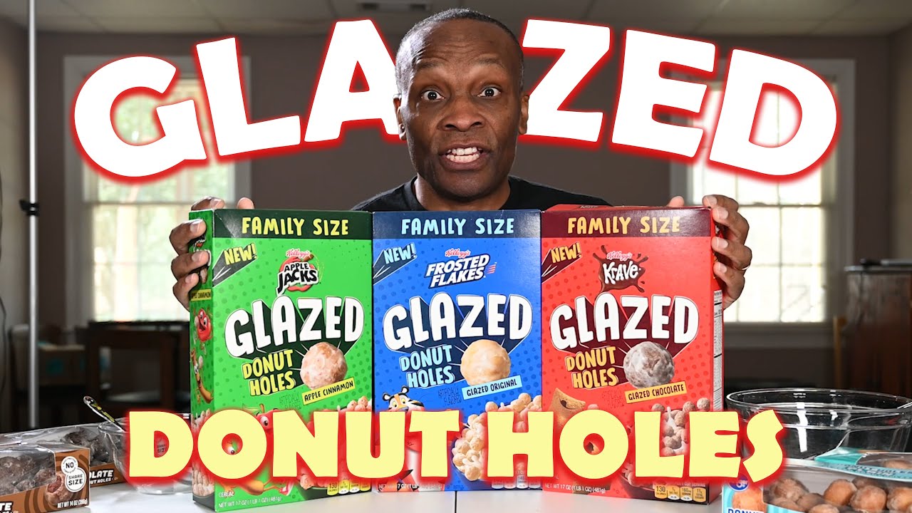 🍩 GLAZED DONUT HOLES CEREALS 🥣| KRAVE | FROSTED FLAKES | APPLE JACKS #cereal #snacks #donuts