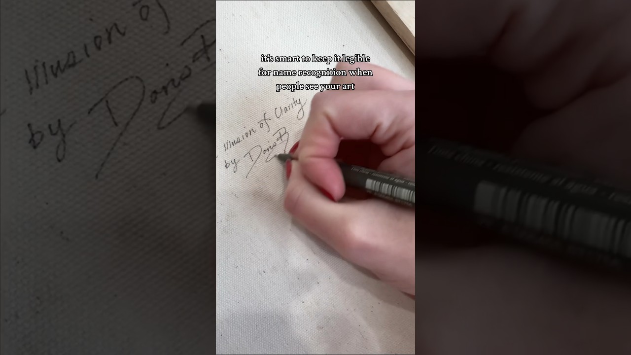 Как сделать подпись художника ✍️ #советыхудожника #урокиживопись #подписьхудожника