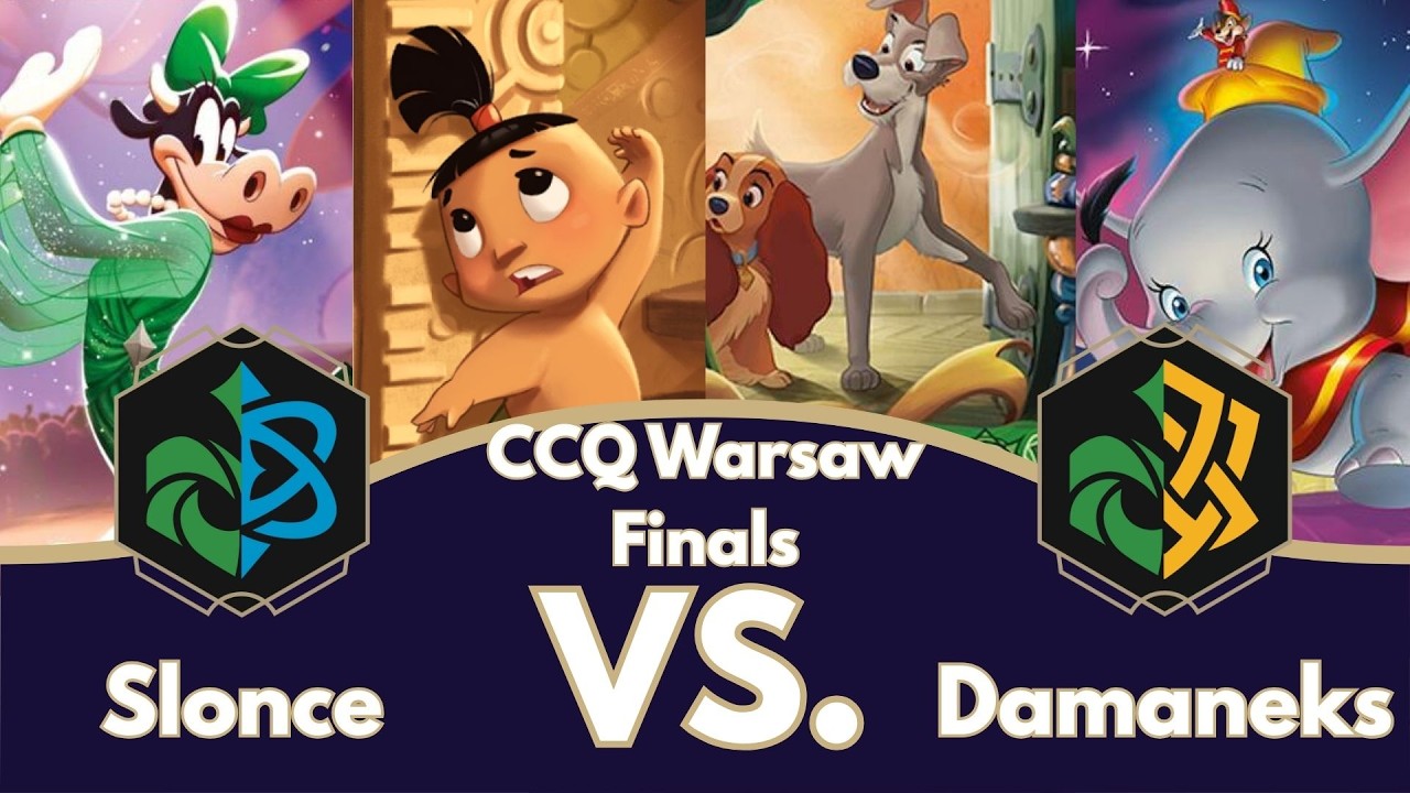 Disney Lorcana Warsaw CCQ Finals Gameplay | Emerald Sapphire vs Dogs
