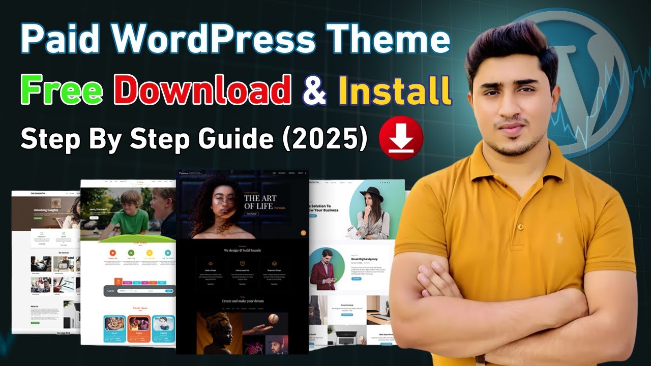 Paid WordPress Themes FREE Download & Install (2025) | Step by Step Urdu/Hindi Guide